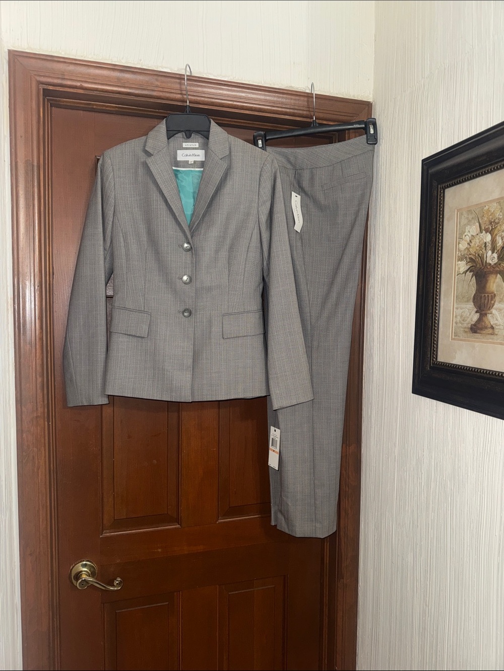 NWT Calvin Klein Women's Gray Suit